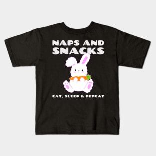 Naps and Snacks Rabbit Kids T-Shirt